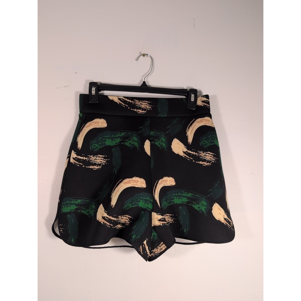 Emily McCarthy Party Shorts Black Green Cream Size XS NEW